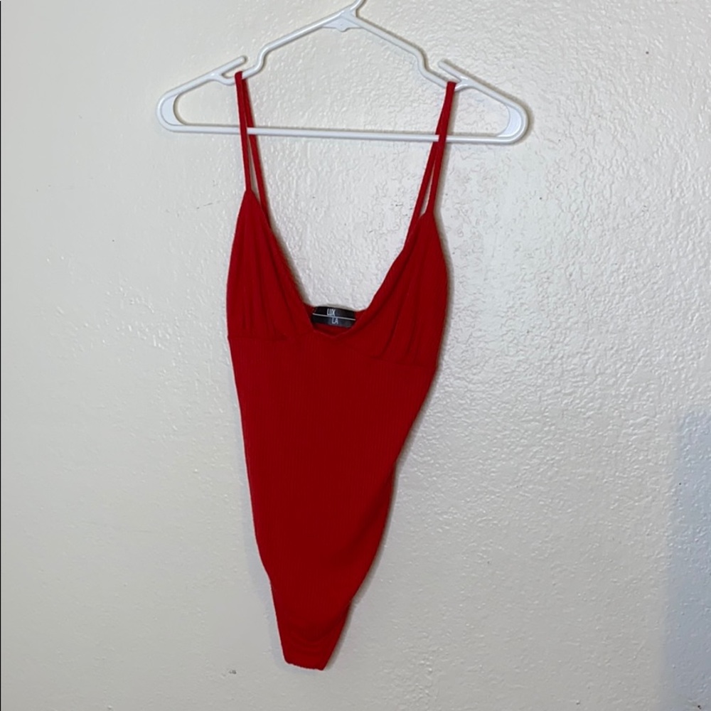 Red bodysuit